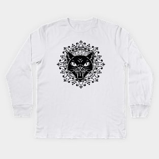 Cat Mandala Kids Long Sleeve T-Shirt